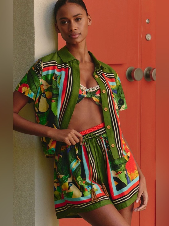 FARM Rio Tops - Farm Rio Bird Leaves Shirt. Shorts also available for sale in Size Small.